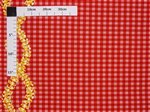 Plumeria Lei Palaka Red Poly Cotton LW-24-918