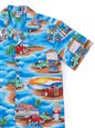 Aloha Republic Classic Moments Blue Cotton Men&#39;s Hawaiian Shirt