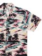 Ky&#39;s Beach &amp; Palm Beige Cotton Men&#39;s Hawaiian Shirt