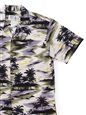 Ky&#39;s Beach &amp; Palm Grey Cotton Men&#39;s Hawaiian Shirt