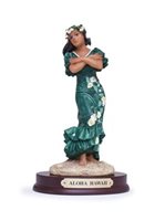 Hula Dancing Pose/Green Hawaiian Hula Figure