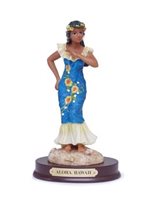 Hula Dancing Pose/Blue Hawaiian Hula Figure