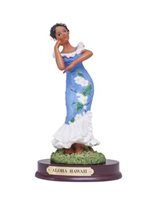 Hula Dancing Pose/Light Blue Hawaiian Hula Figure