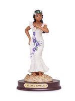 Hula Dancing Pose/White Hawaiian Hula Figure