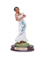 Hula Dancing Pose/White Hawaiian Hula Figure