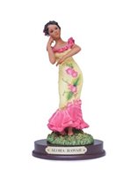 Hula Dancing Pose/Yellow Hawaiian Hula Figure