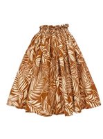 Palm Leaf Brown Poly Cotton NLX-30490