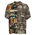 Jams World Kahili Brown Rayon Men's Hawaiian Shirt