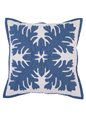 Kenui Quilts Silversword Blue on Off white Hawaiian Quilt Pillow Cover