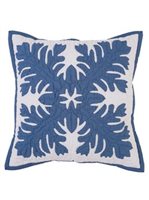 Kenui Quilts Silversword Blue on Off white Hawaiian Quilt Pillow Cover