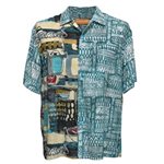 Jams World Kahili Teal Rayon Men's Hawaiian Shirt