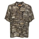 Jams World Kahili Brown Rayon Jams World / JAMS Kahili Brown Rayon Men's Hawaiian Shirt