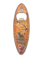 Island Heritage Islands of Hawaii - Tan Foil Bottle Opener Magnet