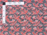 Bird of Paradise Black & Red Poly Cotton AWLO-110