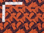 Monstera Lover Navy & Brown Poly Cotton ATX-30130