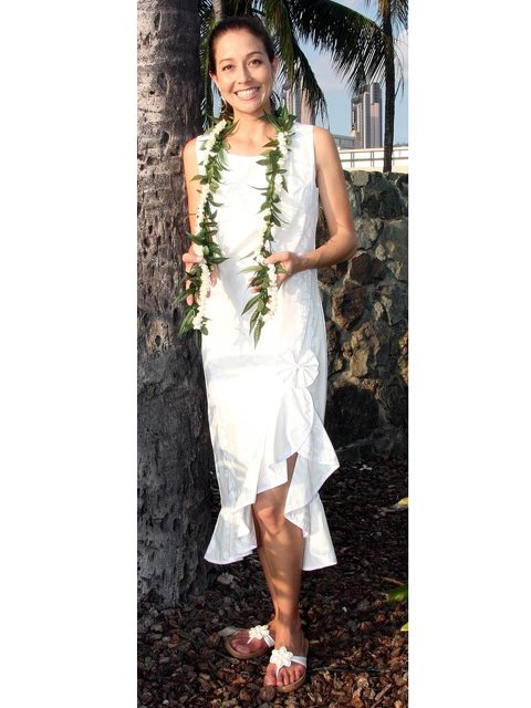 white luau dress